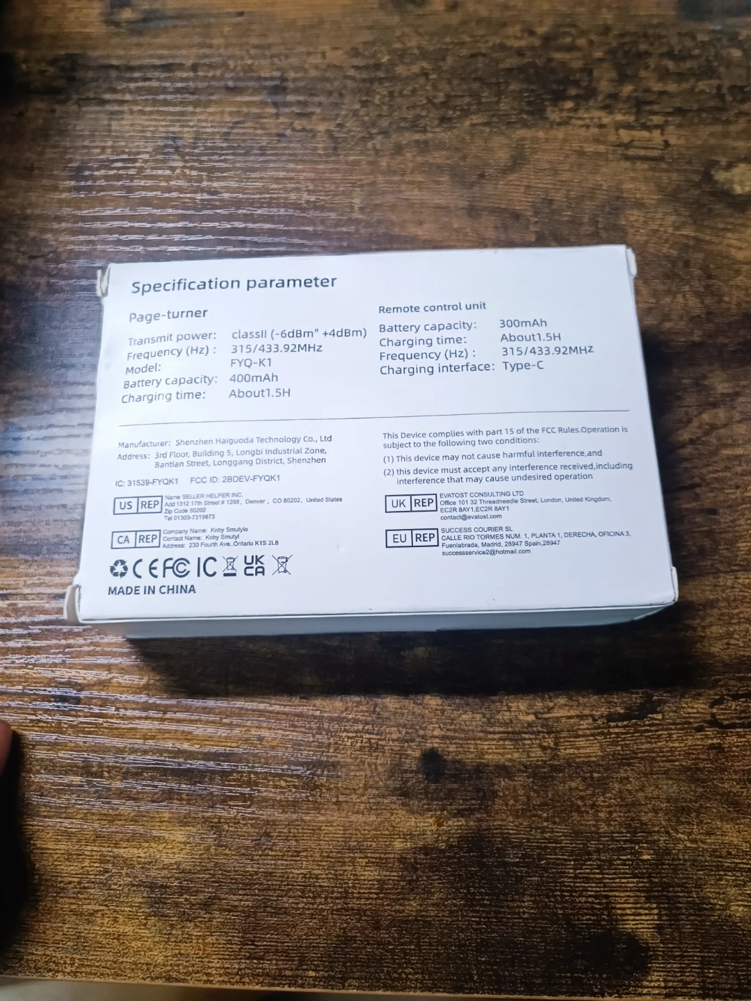 Page-Turner RF Remote Control for eReaders and Cameras - photo 4