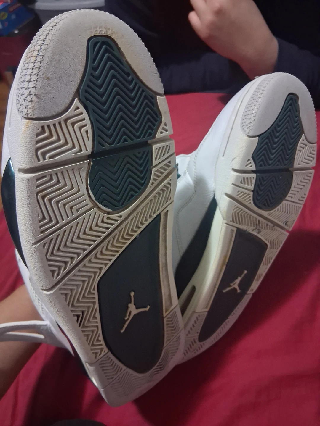 Jordan 4 Retro "Bred" White/Green Men's Sneakers - photo 4