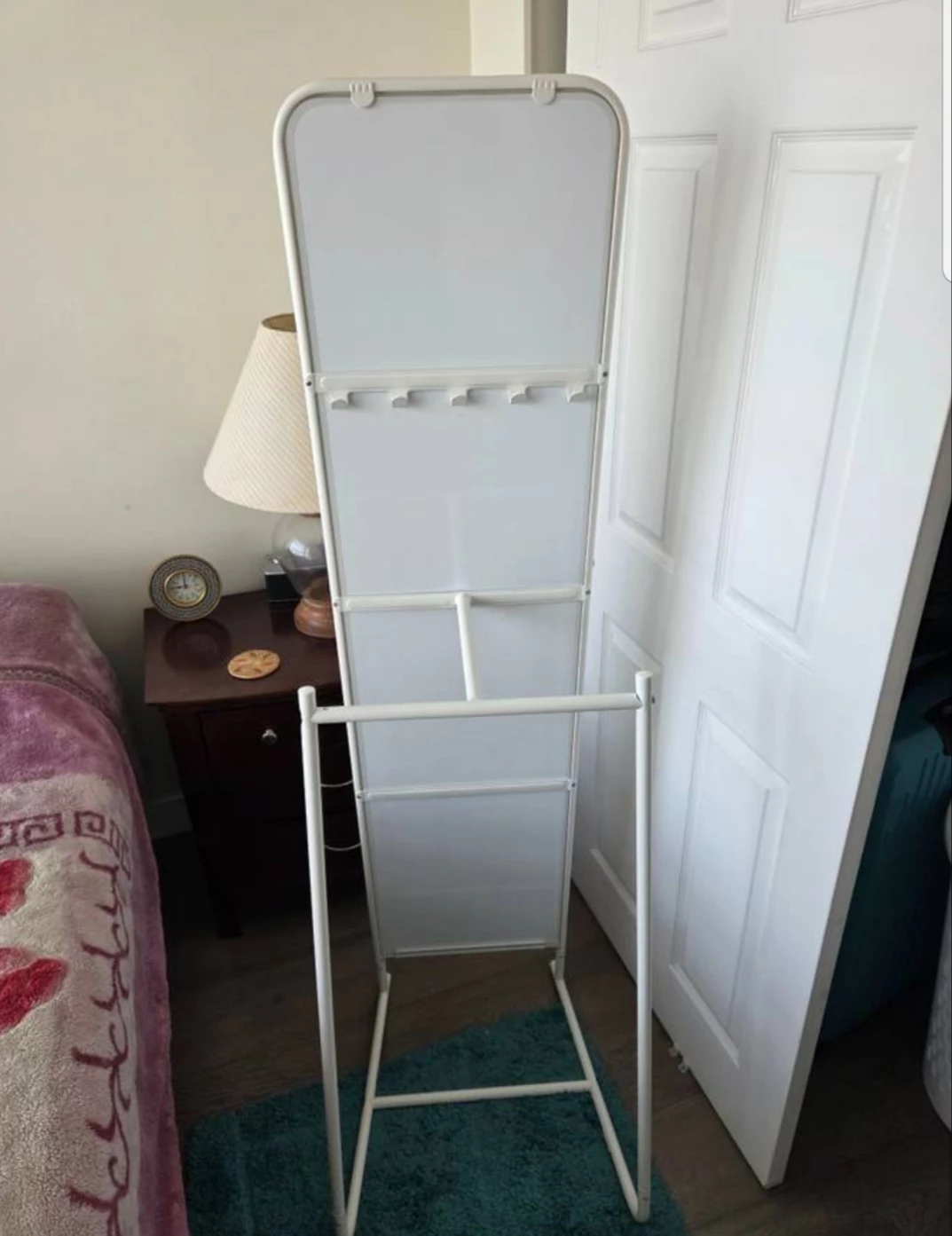 Full Length White Standing Mirror - photo 2