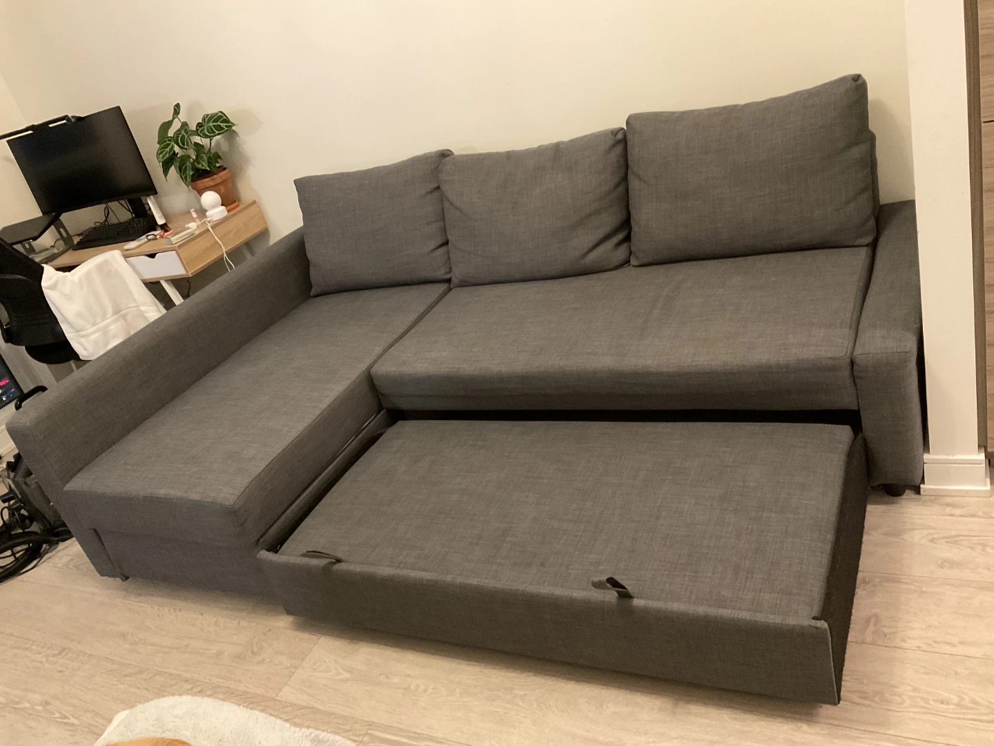 IKEA FRIHETEN Corner Sofa-bed - Skiftebo Dark Gray