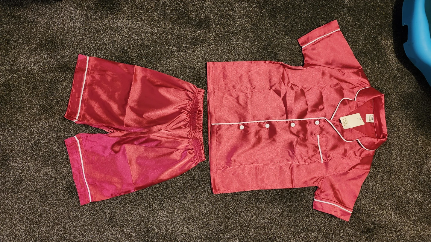 Kids Tales Pink Satin Pajama Set - New - photo 3