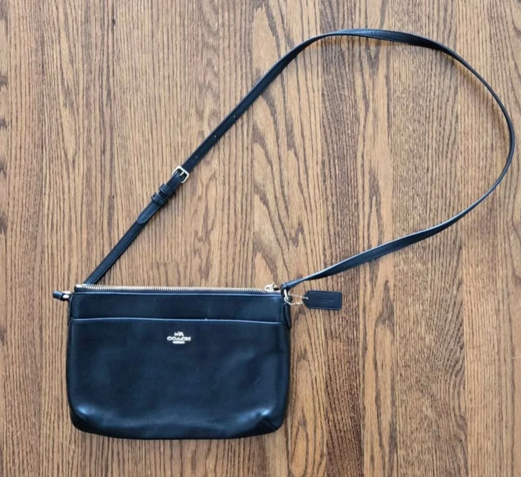 Coach Black Leather Crossbody Bag