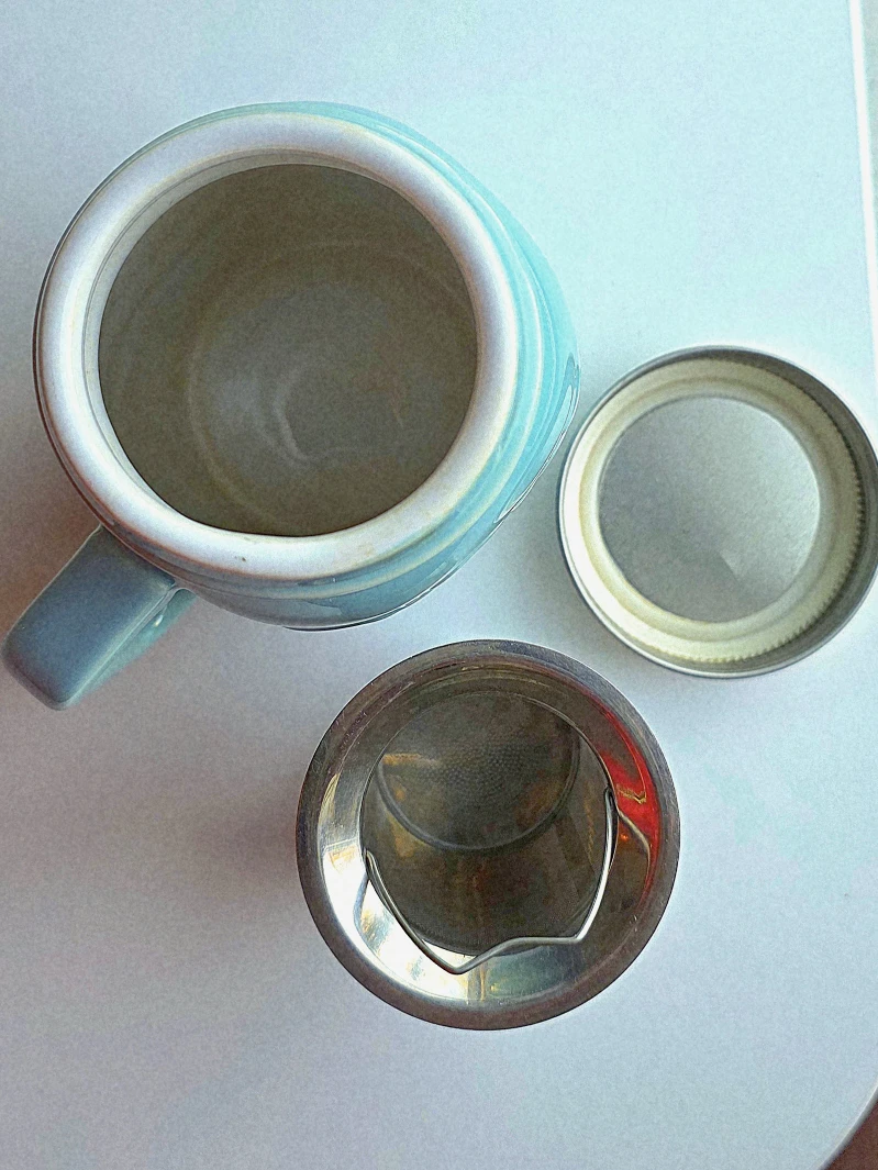 DAVIDsTEA Blue Mason Jar Tea Mug with Infuser and Lid