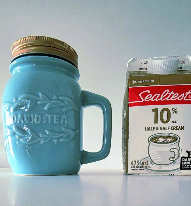DAVIDsTEA Blue Mason Jar Tea Mug with Infuser and Lid - photo 2