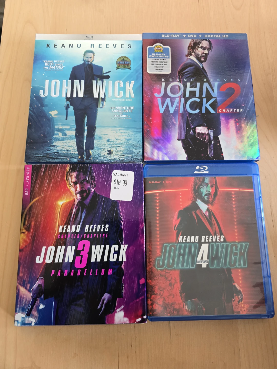 John Wick Blu-ray/DVD Collection (Chapters 1-4)