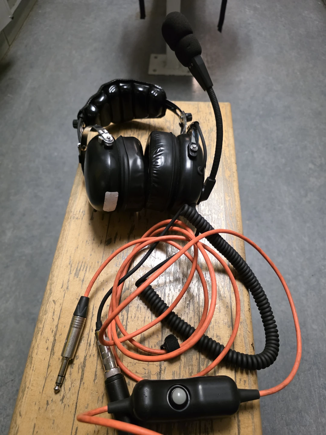 Black Aviation Headset with Boom Mic