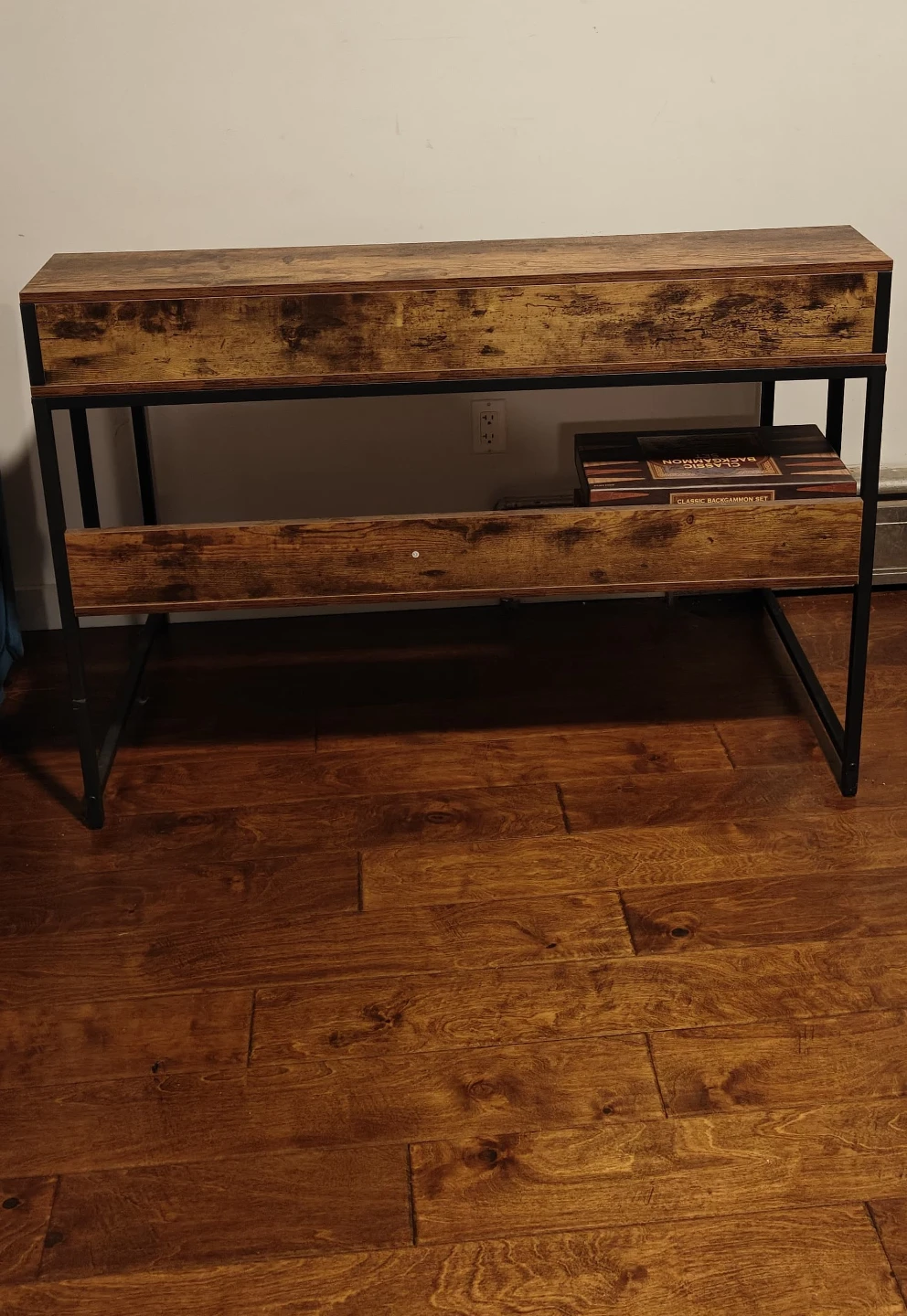 Rustic Wood Grain Desk / Computer Desk with Shelf - photo 4
