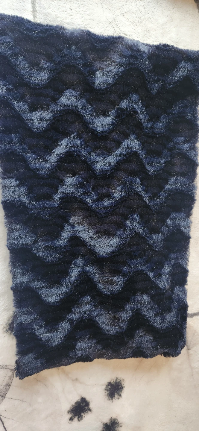 Blue Faux fur scarf