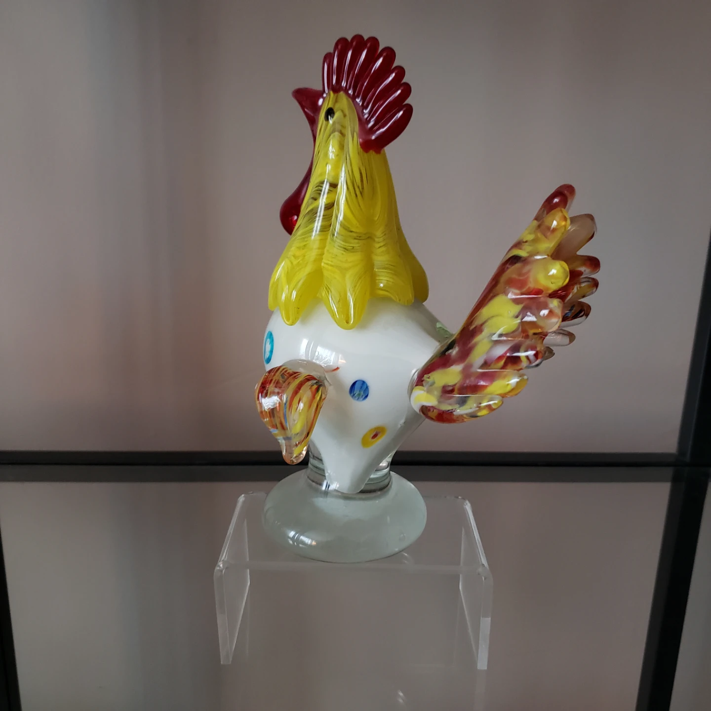 Murano Style Art Glass Rooster Figurine - photo 2