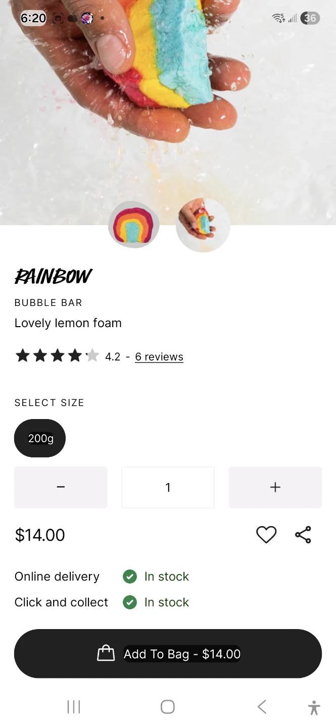 Lush Rainbow Bubble Bar