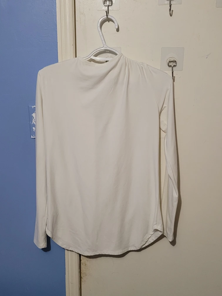 White Long Sleeve Zip Top - photo 2