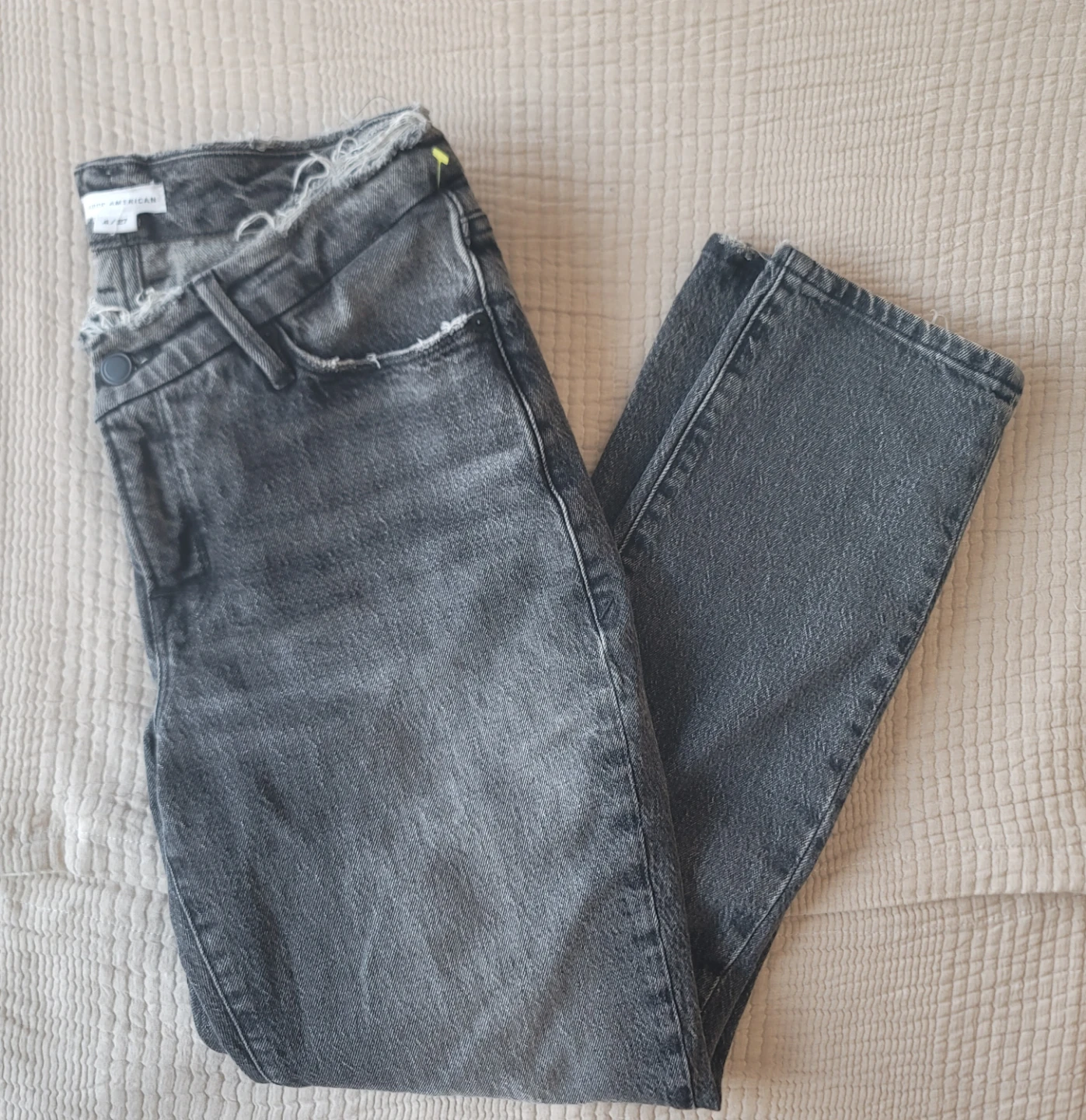 Good American Distressed Gray Jeans Denim 99% Cotton Sz 4