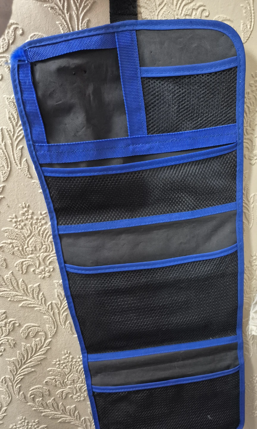 Black and Blue Hanging Organizer with Pockets
