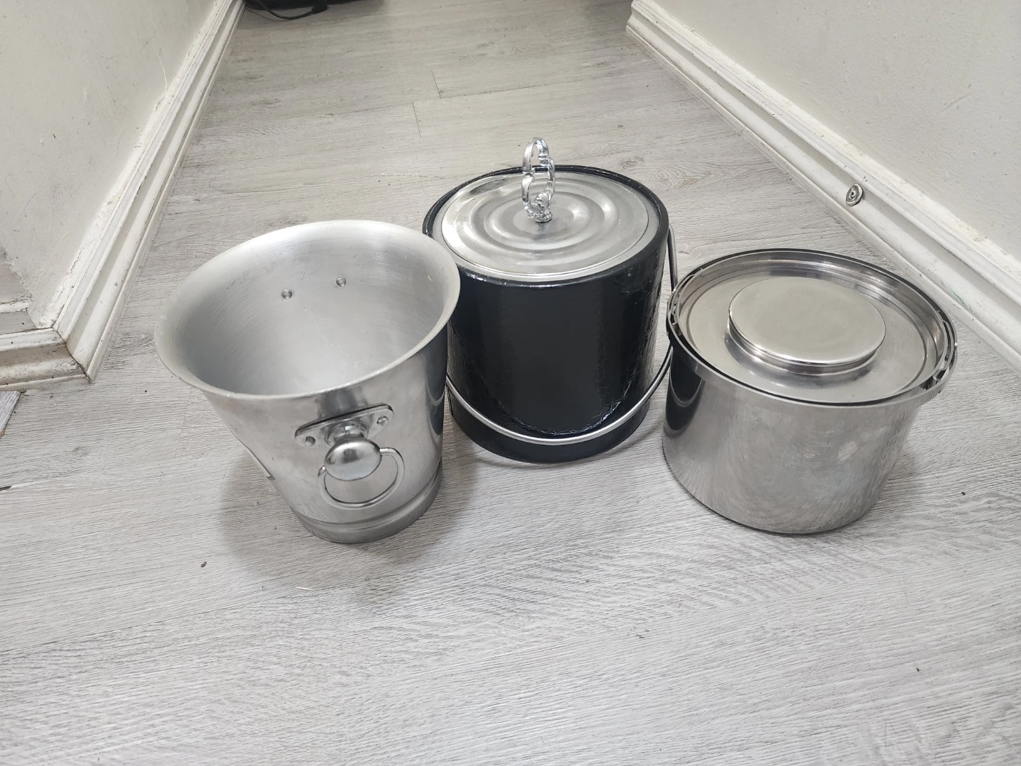 Vintage Ice Buckets - Set of 3