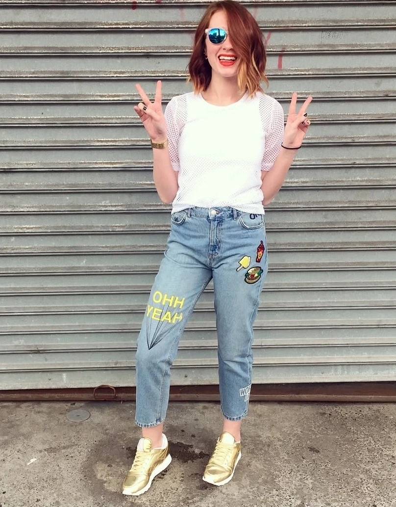 Zara Light Wash Boyfriend Fit sequin embroidered jeans - photo 4