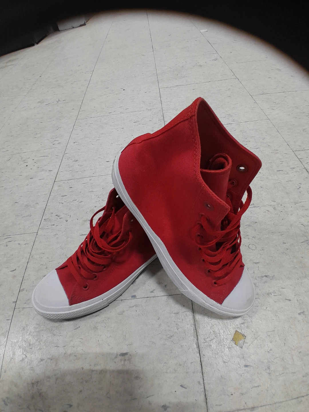 Red Converse All Star High Tops Size 8 - photo 2