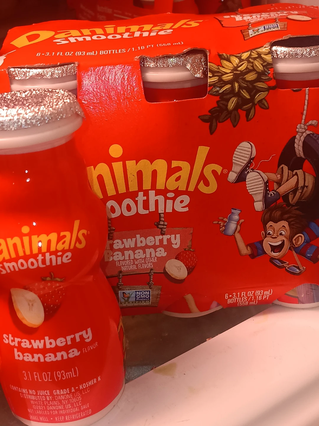 Danimals Smoothie Strawberry Banana 6 pack