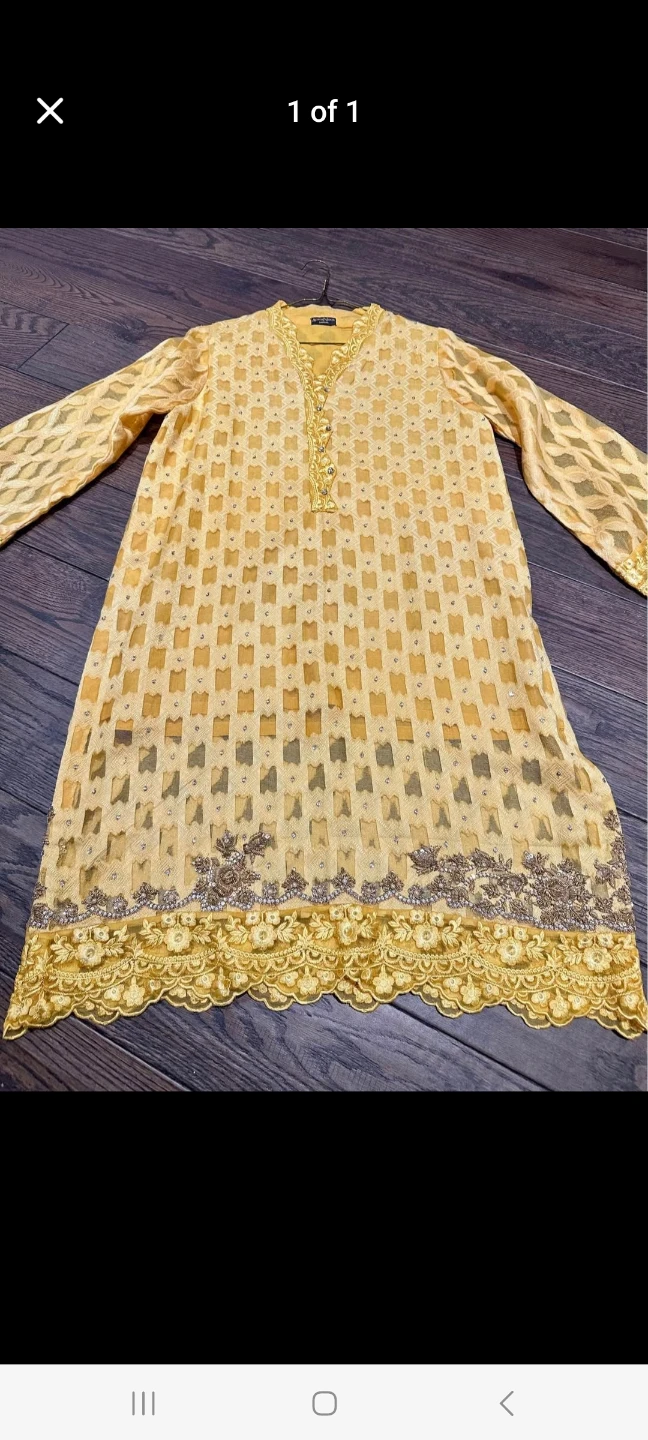 Agha noor Gold Embroidered Kurti
