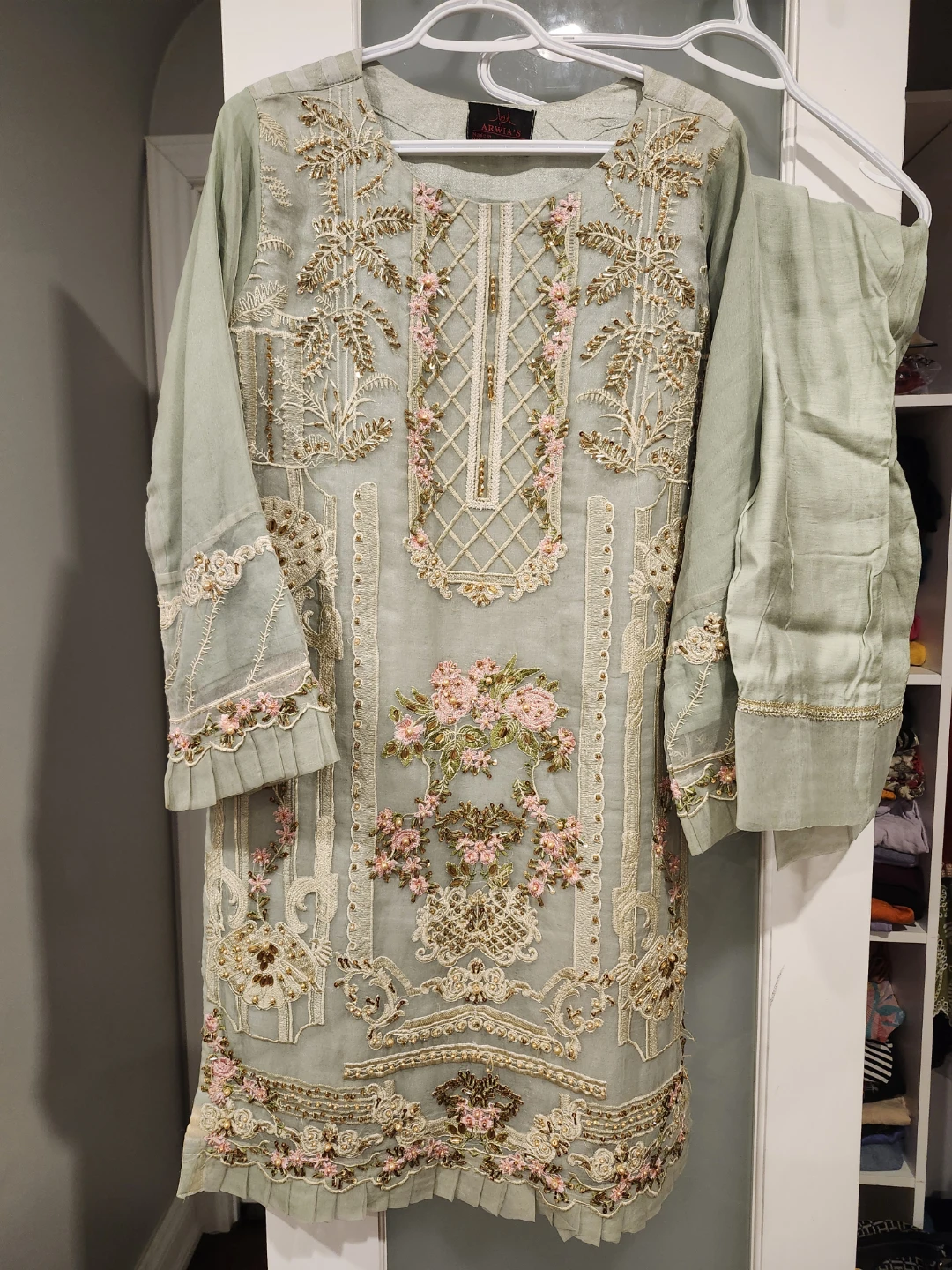 Embroidered Kurti and Pants Set