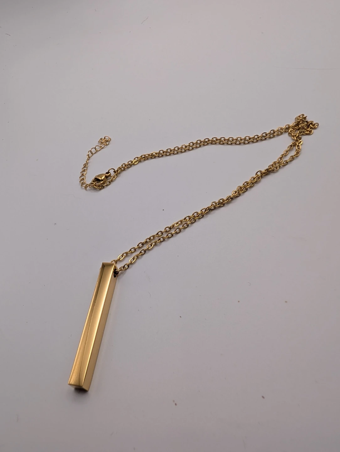 Gold Tone Bar Pendant Necklace (3 for $10)