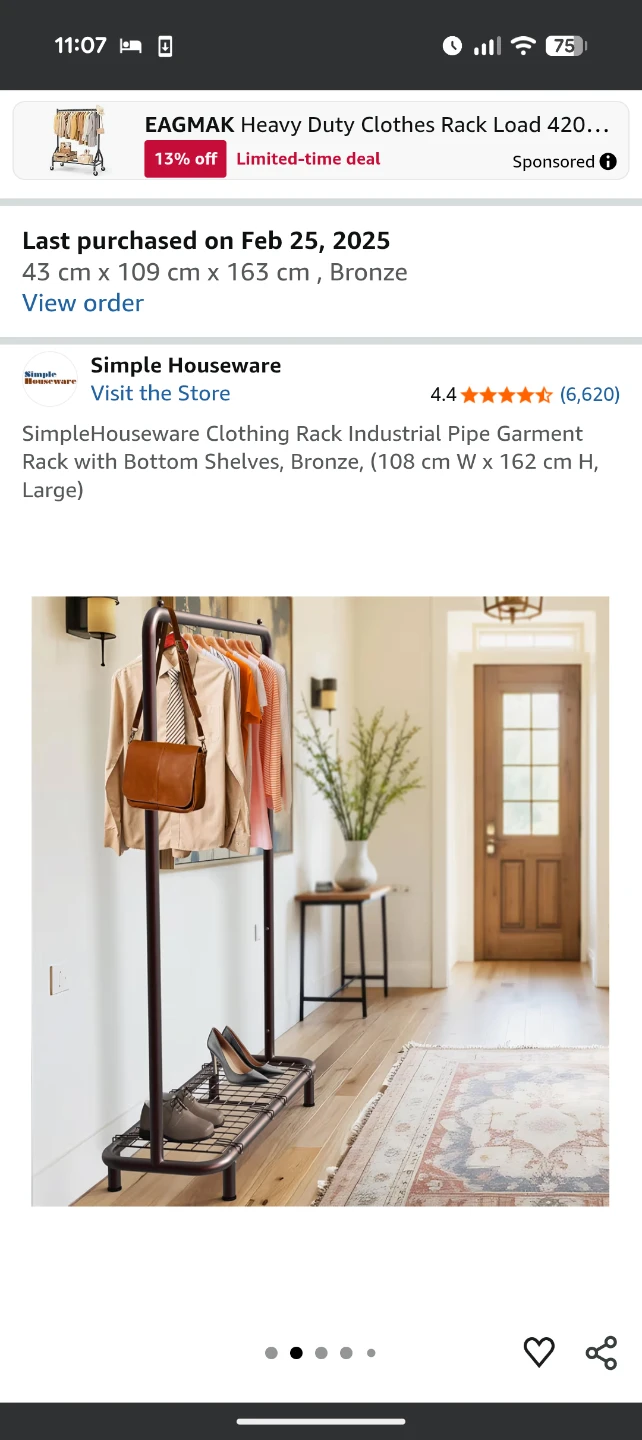 Simple Houseware Black Garment Rack - photo 4