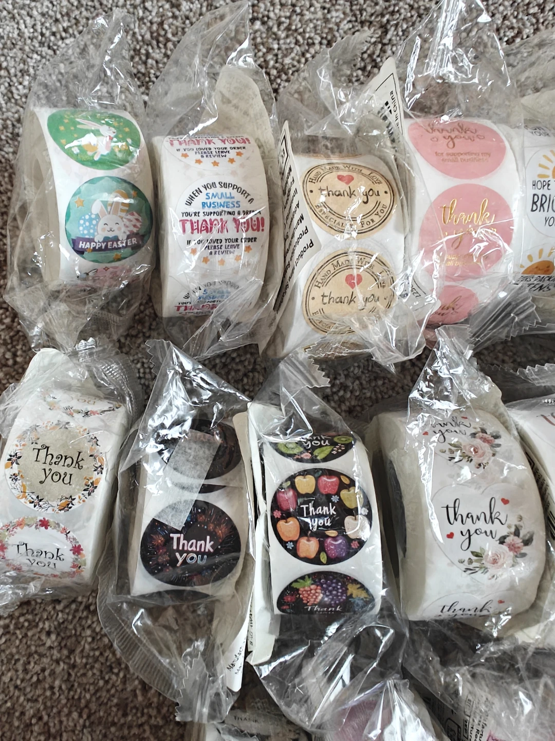 "Thank you" stickers rolls 500 pcs - photo 2