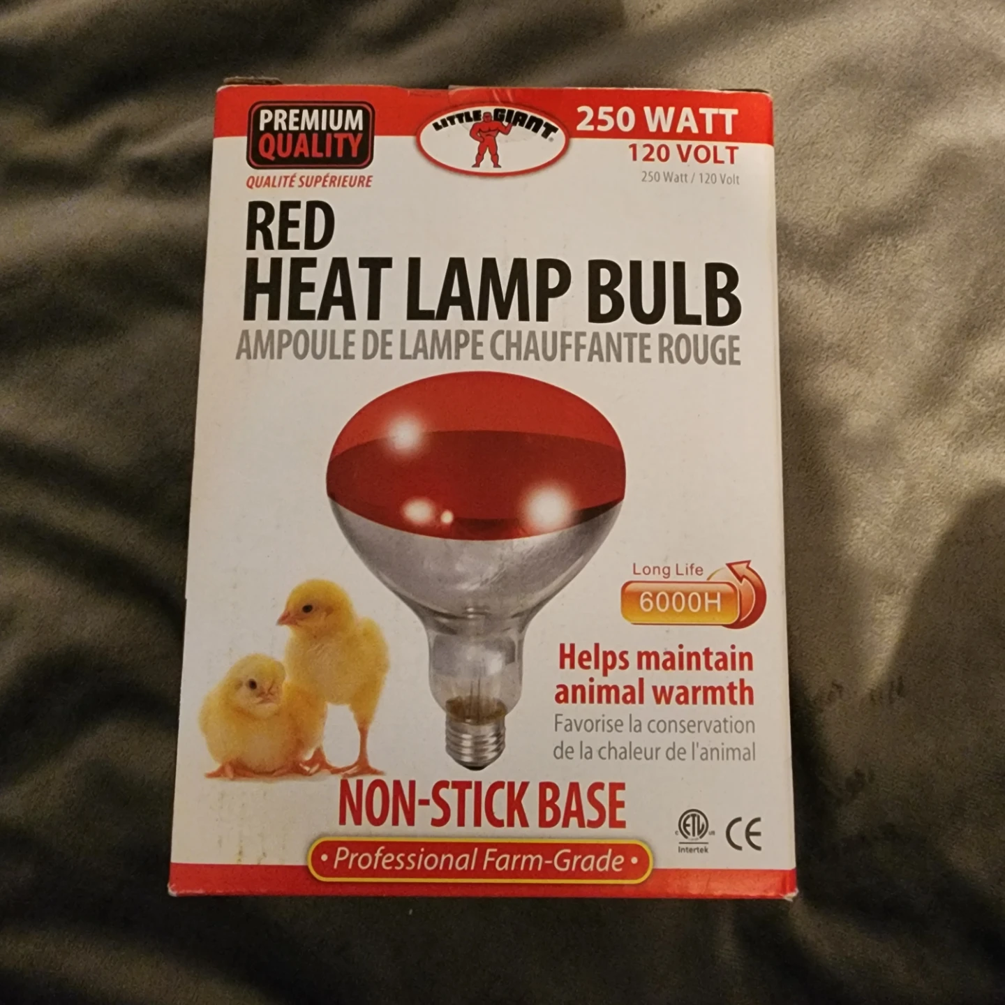 Little Giant Red Heat Lamp Bulb 250 Watt