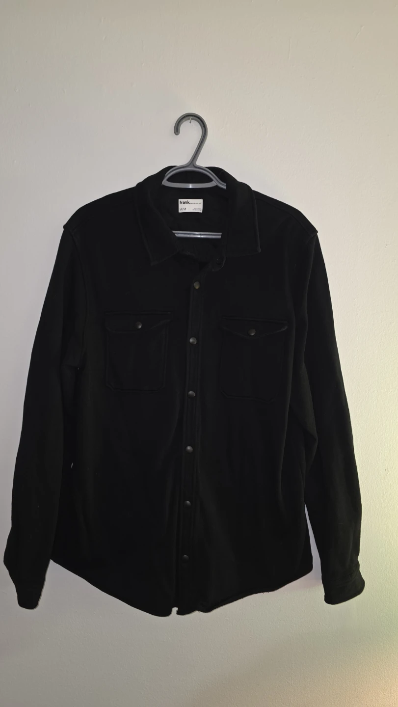 Frank And Oak Black Button Up Long Sleeve Shirt M/M