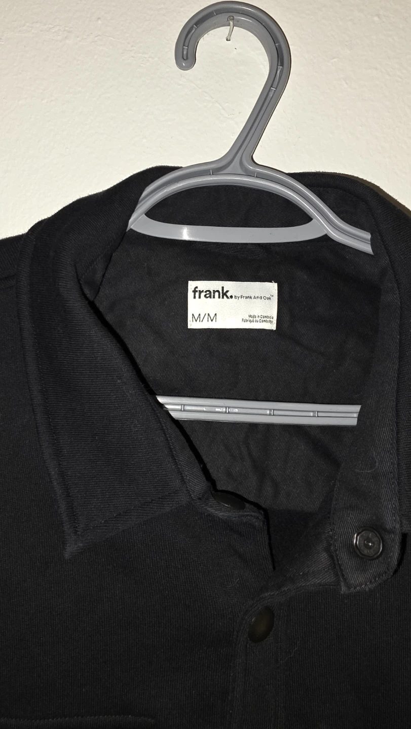 Frank And Oak Black Button Up Long Sleeve Shirt M/M - photo 2