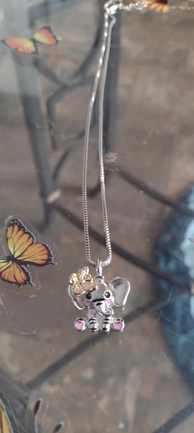 Cute Teddy Bear & Elephant Pendants Necklace Set - photo 2