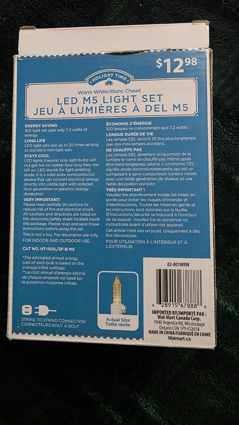 Holiday Time LED M5 Light Set - 24.5 ft