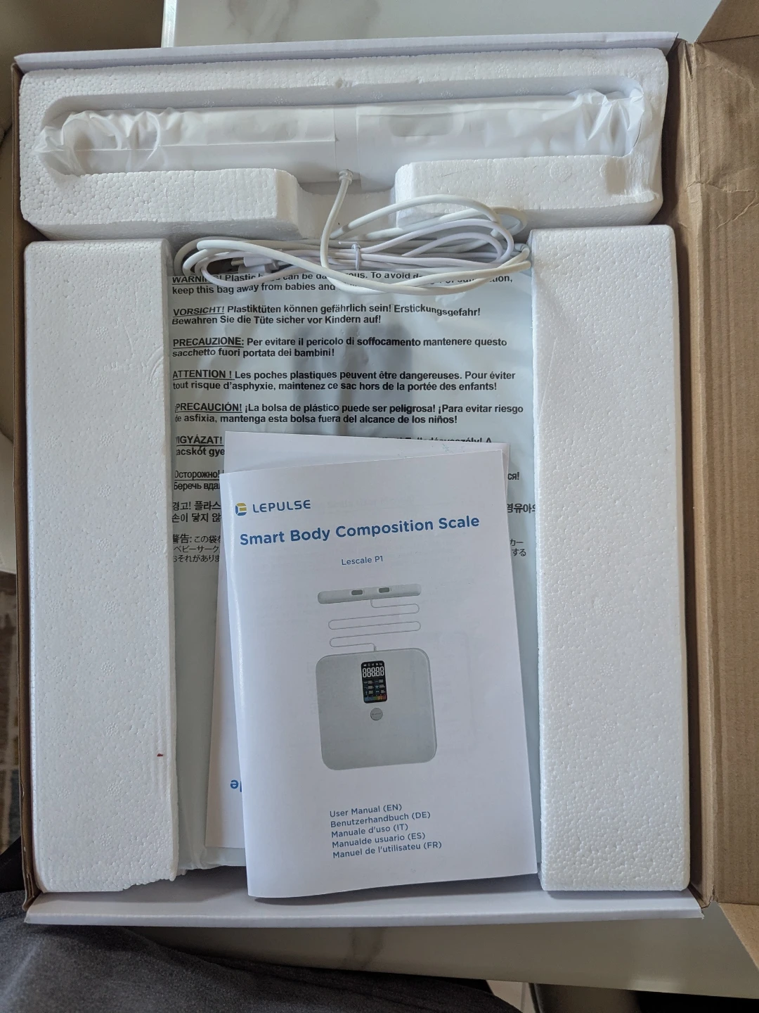 Lepulse Lescale P1 Smart Body Composition Scale - White