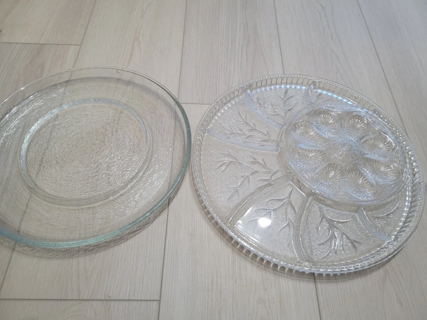 Glass Serving Dishes - Platter & Bowl