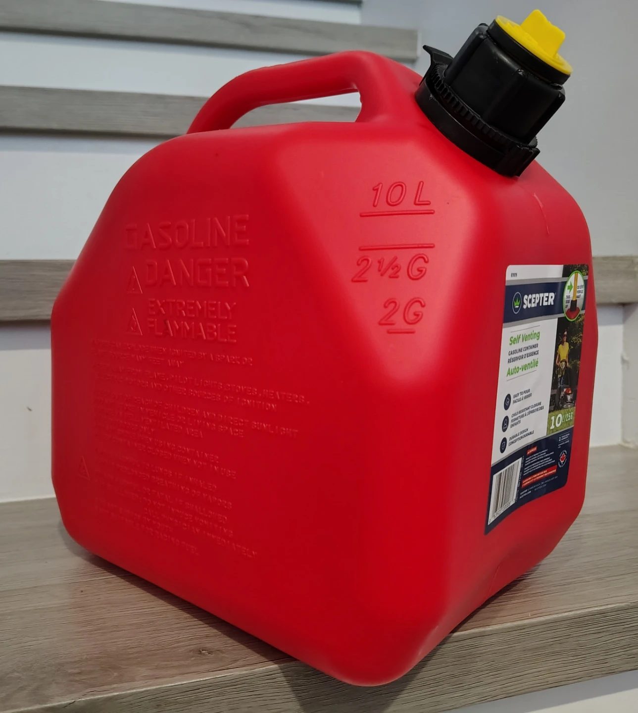 Scepter 10L Self Venting Gasoline Container. Jerry Can.