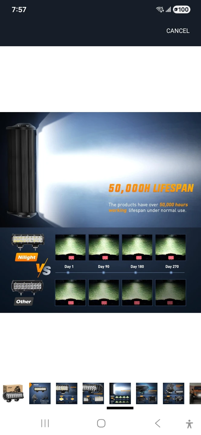 RIGIDON LED Light Bar, 9 in.54w - photo 2