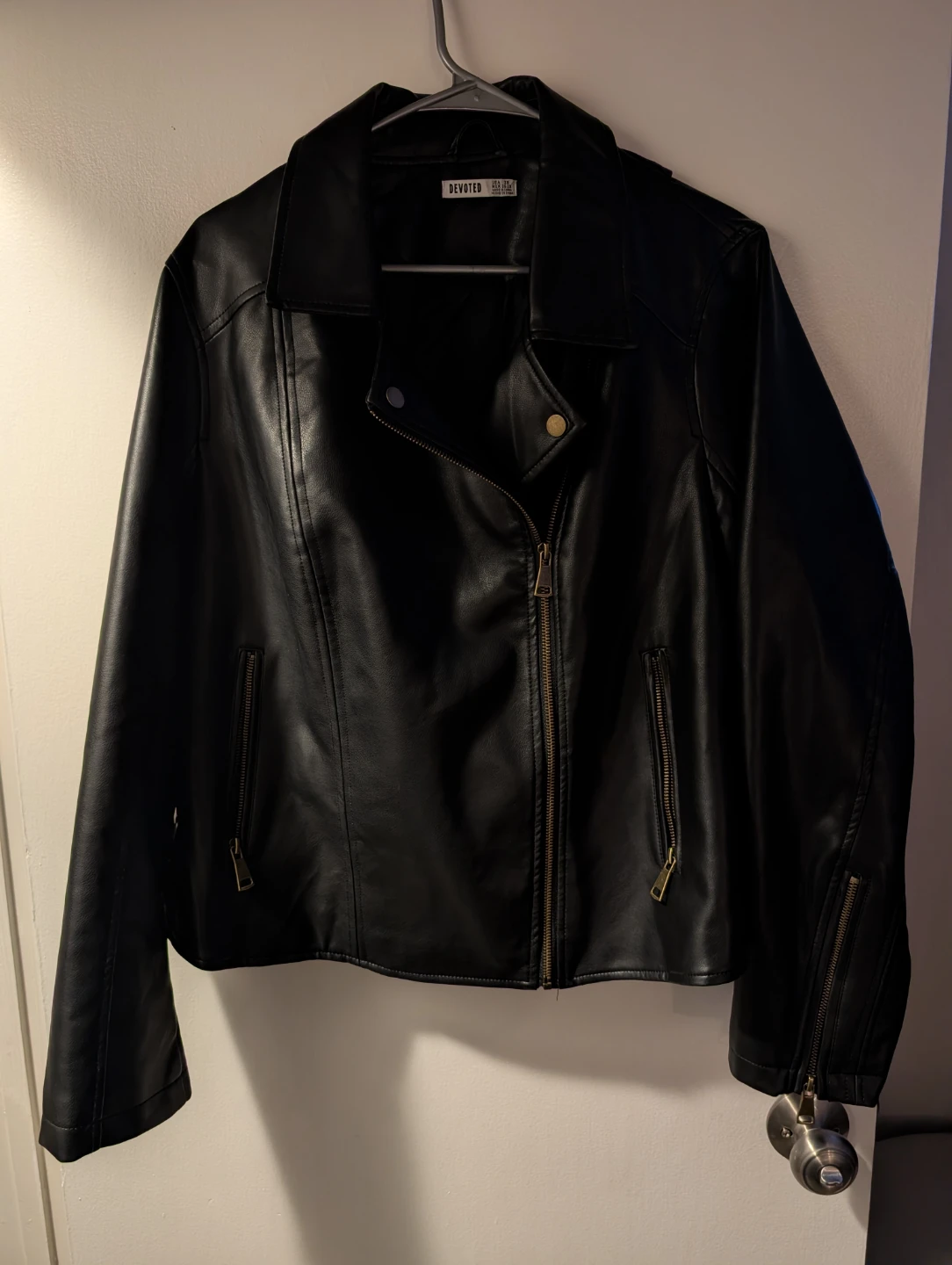 DEVOTED Black Faux Leather Moto Jacket