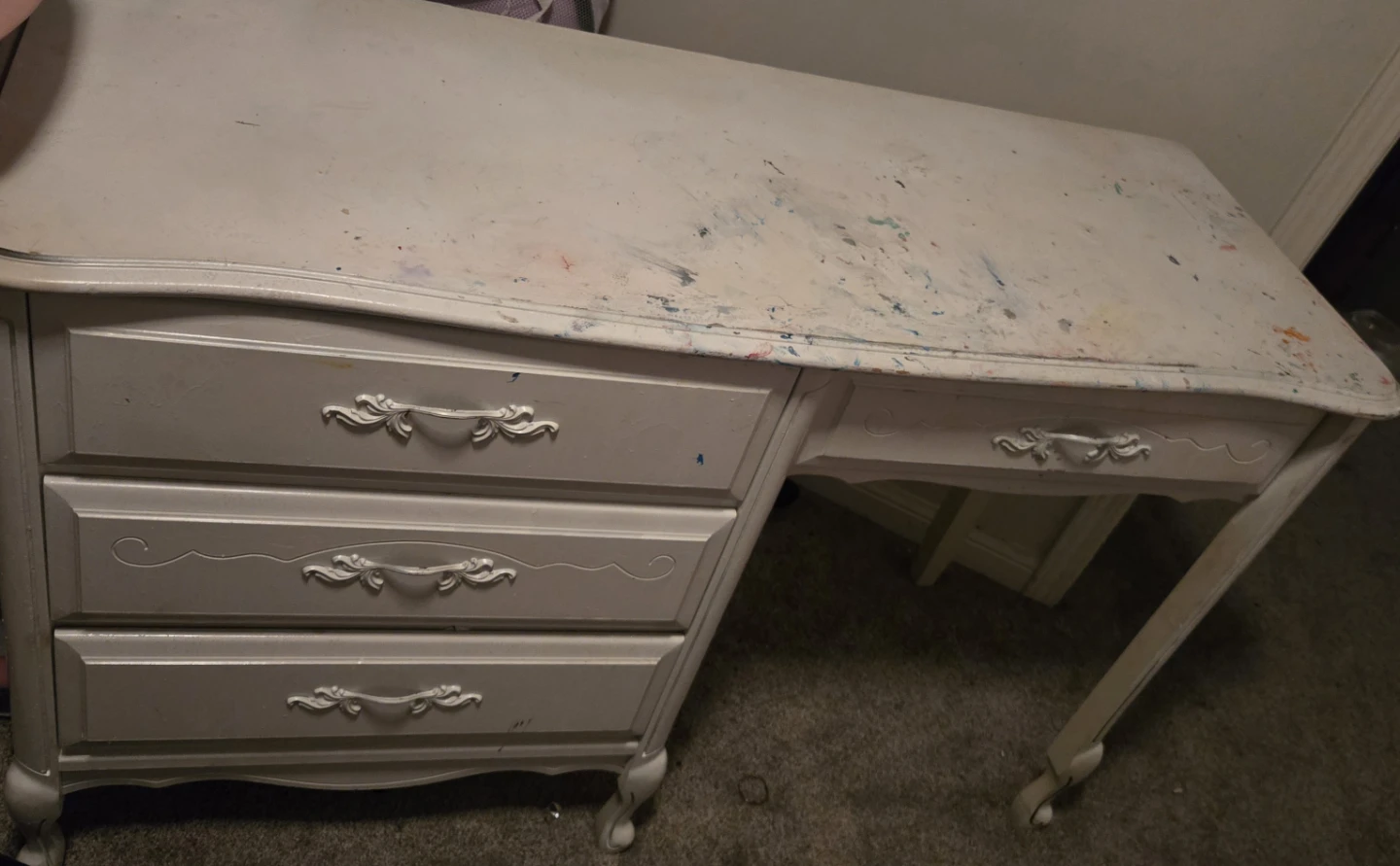 Vintage Style White Desk