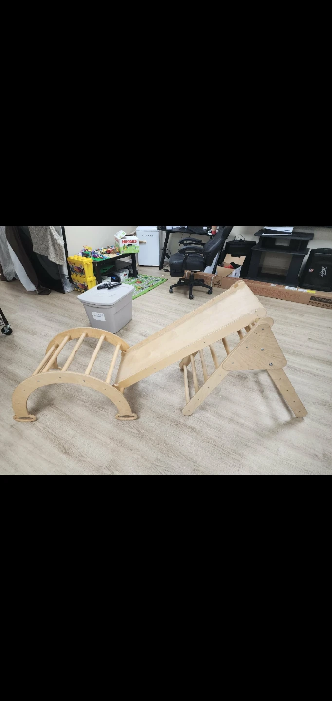 Wooden Climbing Arch & Ramp Set - photo 2