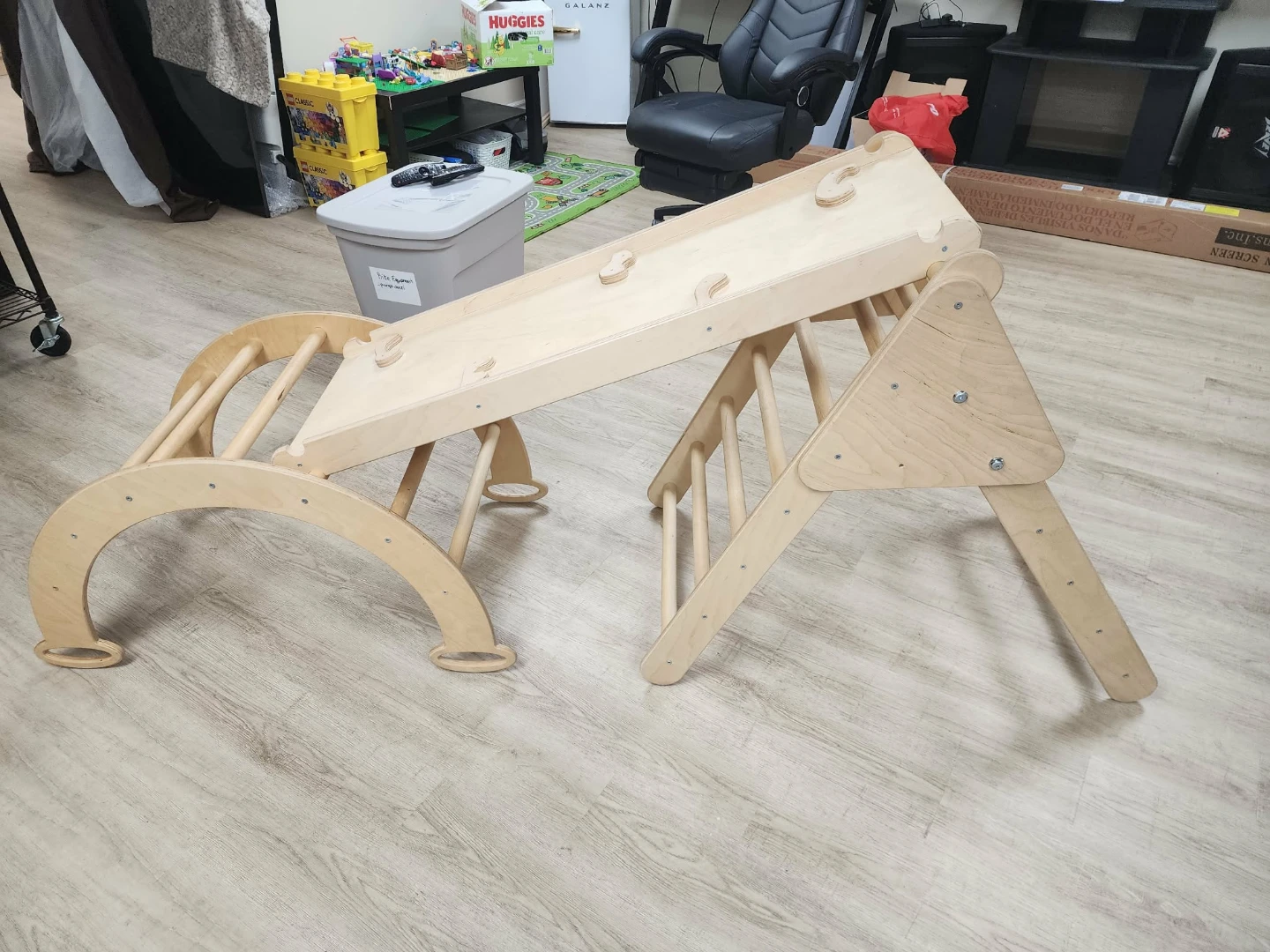 Wooden Climbing Arch & Ramp Set - photo 3