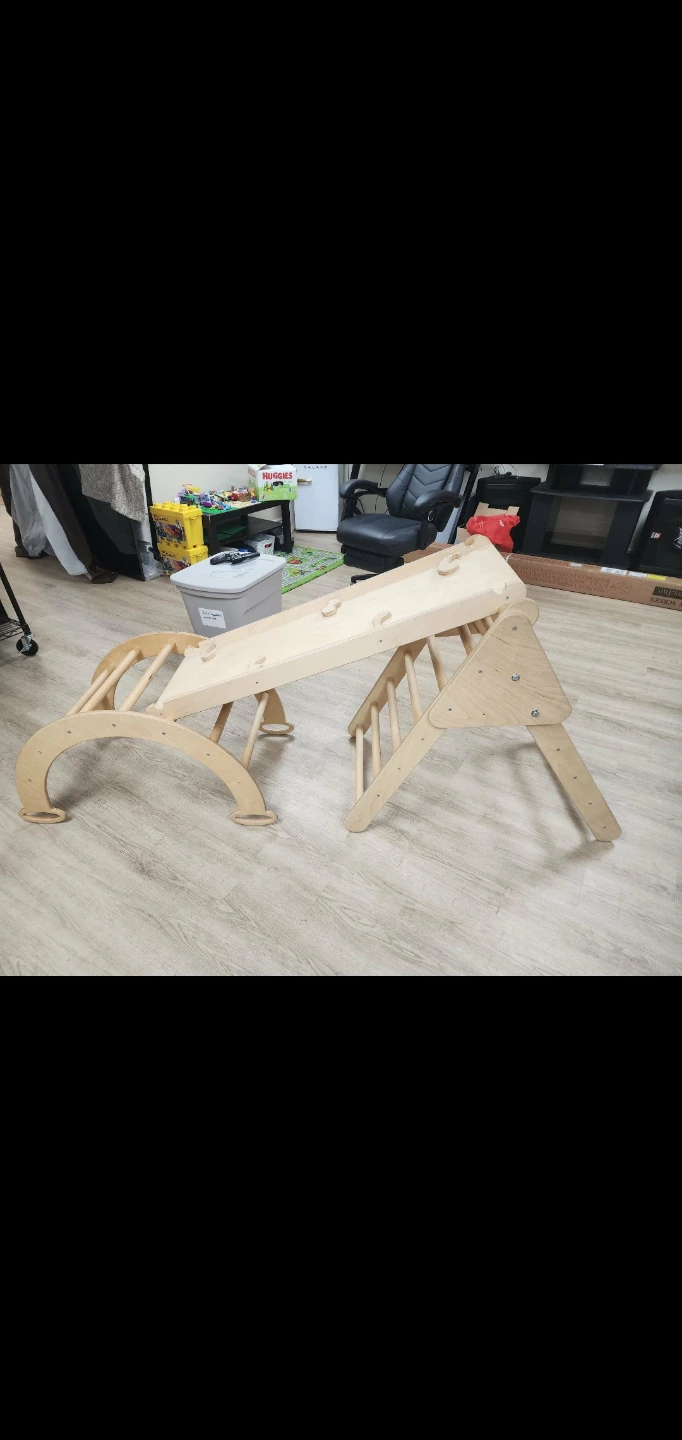 Wooden Climbing Arch & Ramp Set - photo 4