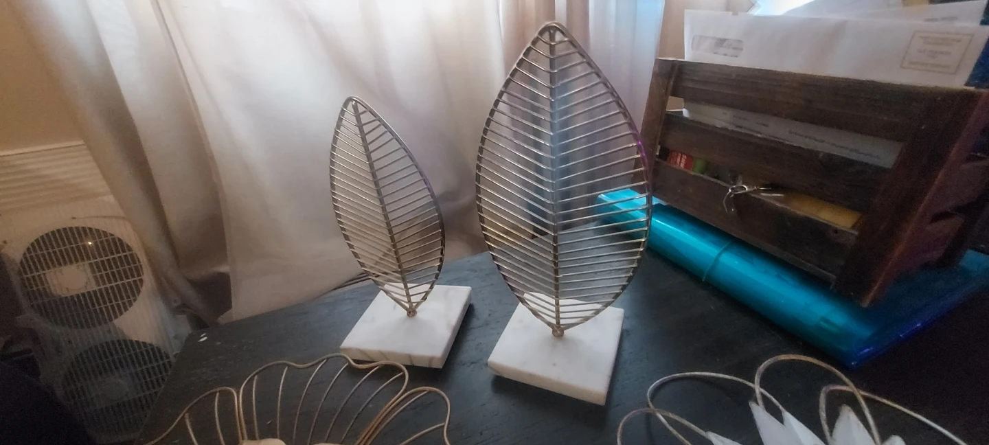 Set of 4 Metal Flower Wall Art & 2 Leaf Sculptures - photo 3
