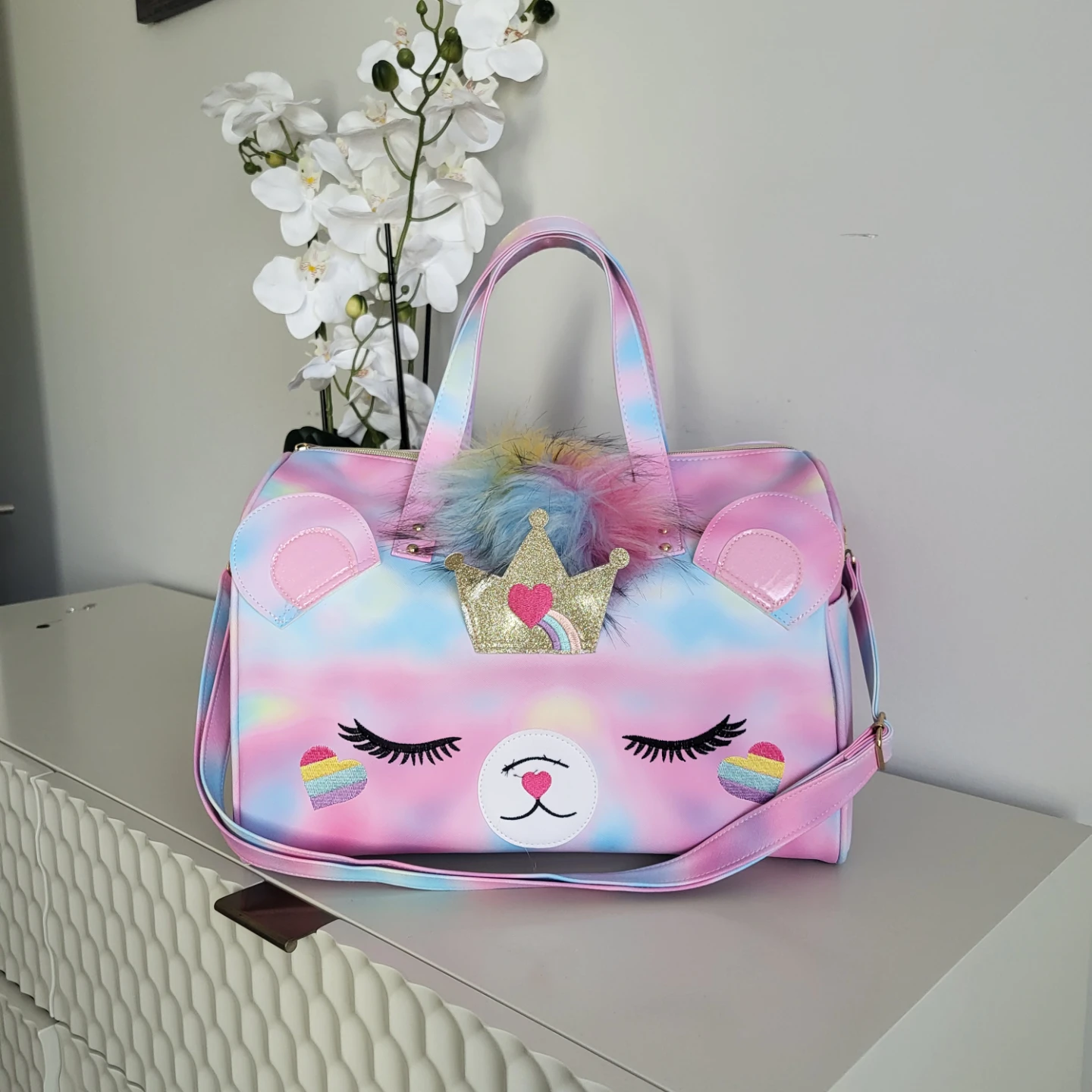 Practically New Tie Dye unicorn Travel bag