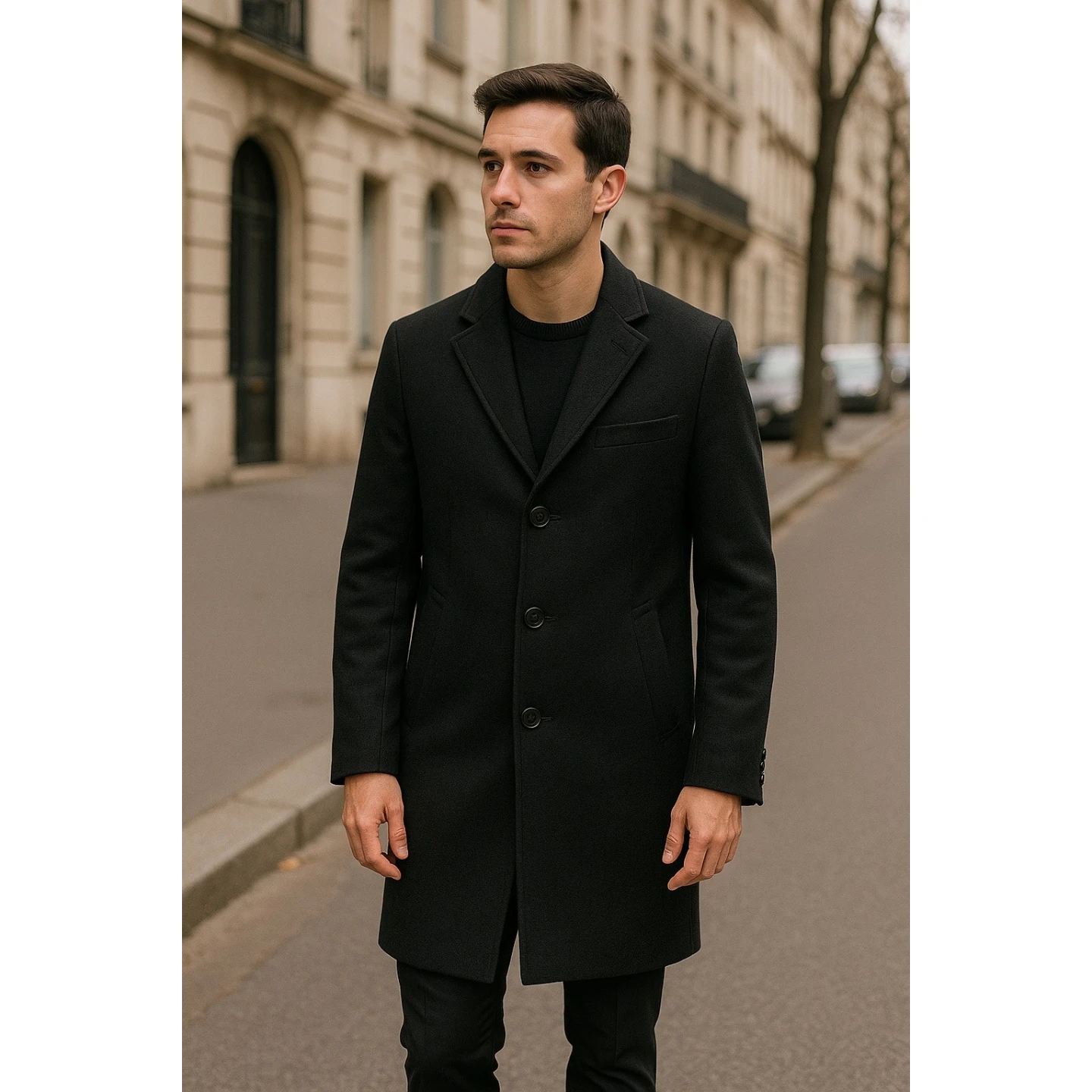 GAP Black Wool Blend Coat