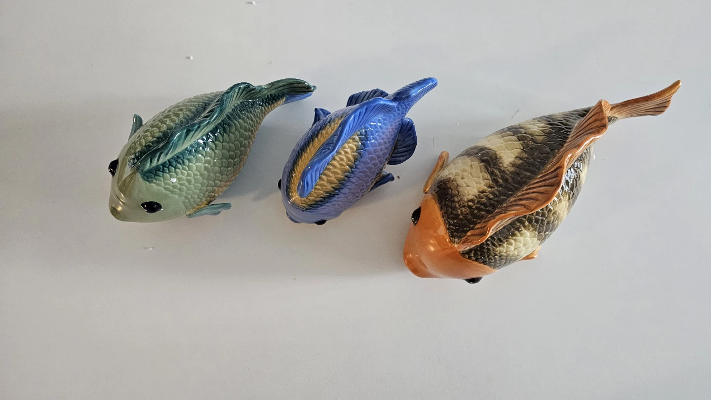 By the Sea Ceramic Fish Figurines (Set of 3)