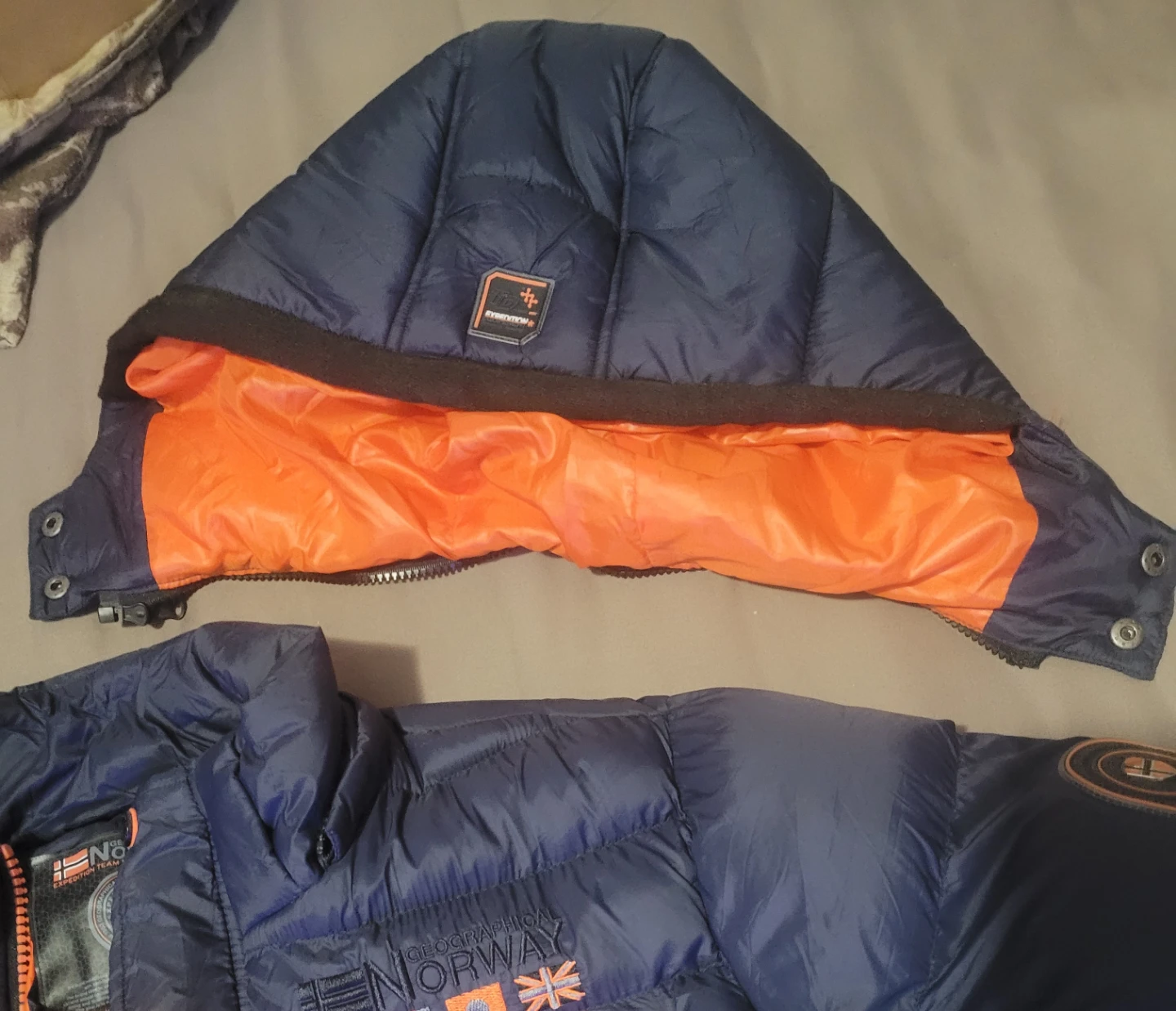 Geographical Norway Puffer Jacket - Dark Navy Blue - Size L - photo 2