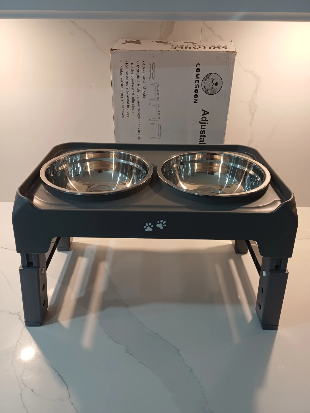 COMESOON Adjustable Elevated Pet Bowls - New in Box! - photo 3