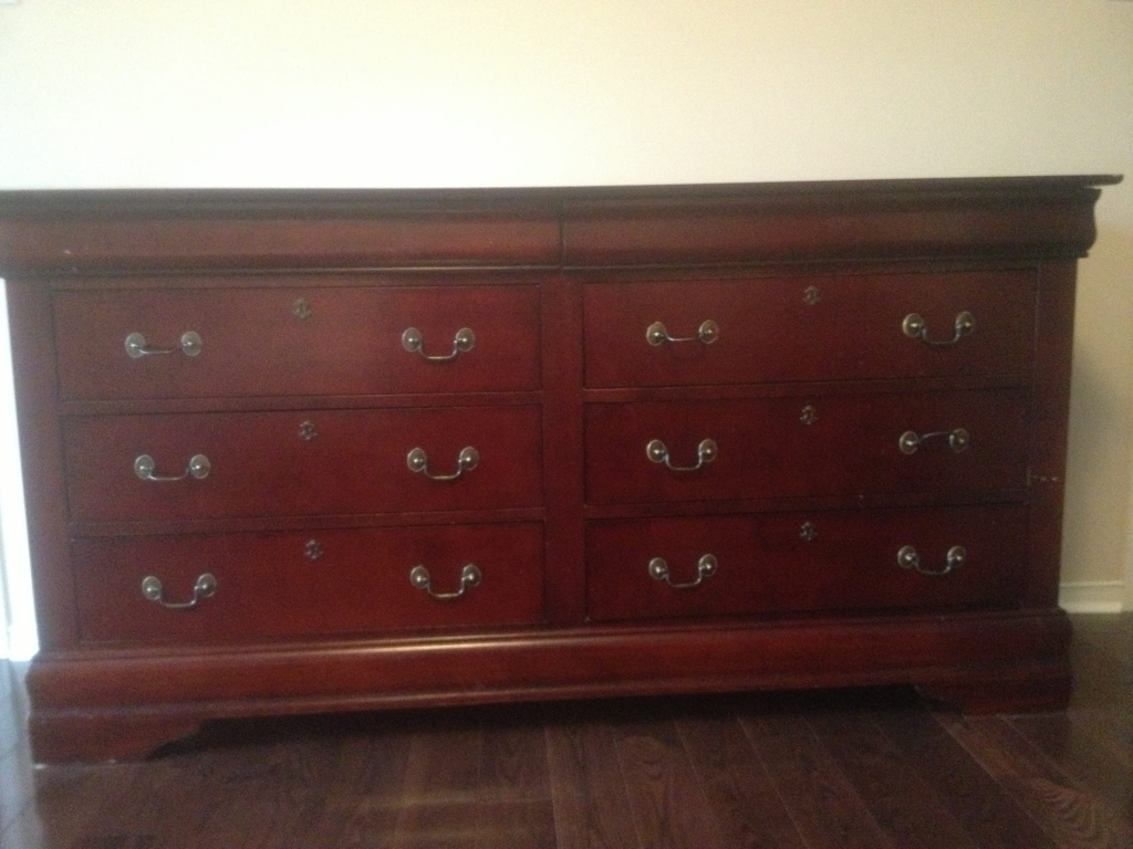 Dark Wood Dresser - 6 Drawer - photo 2