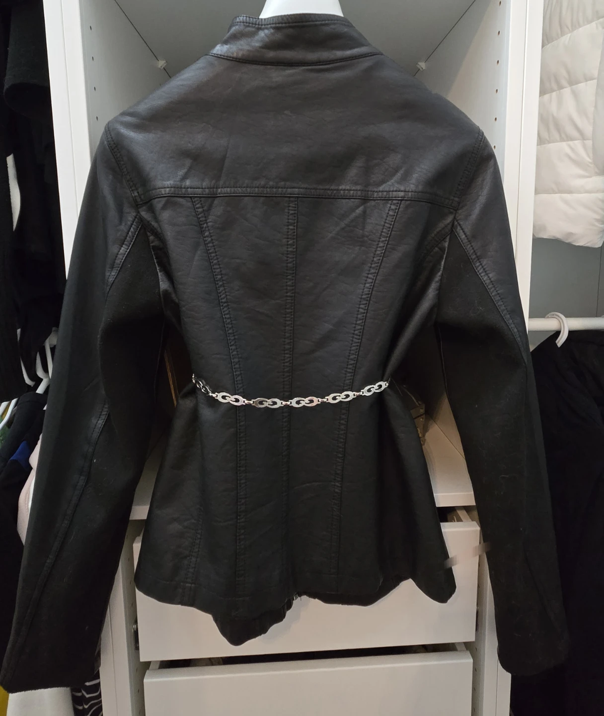 Black Faux Leather Jacket - photo 3