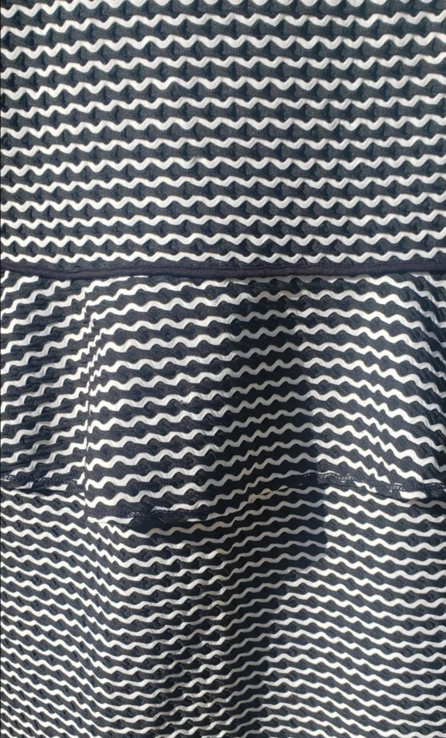 Max Studio Black & White Patterned Peplum Dress Size M - photo 4