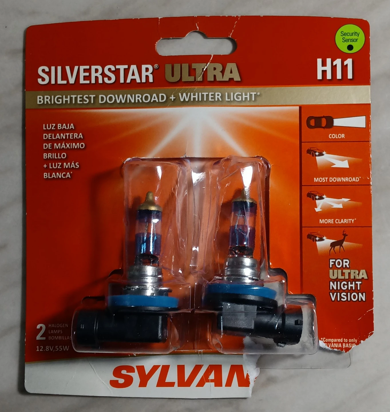 Sylvania H11 SilverStar Ultra: Halogen Headlight Bulbs (New)